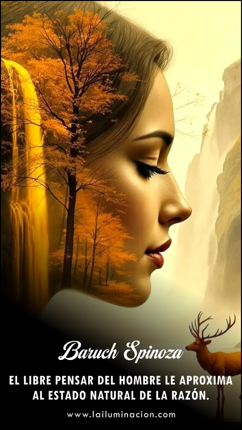 El libre pensar del hombre le aproxima al estado natural de la conciencia. Frase de Baruch Spinoza