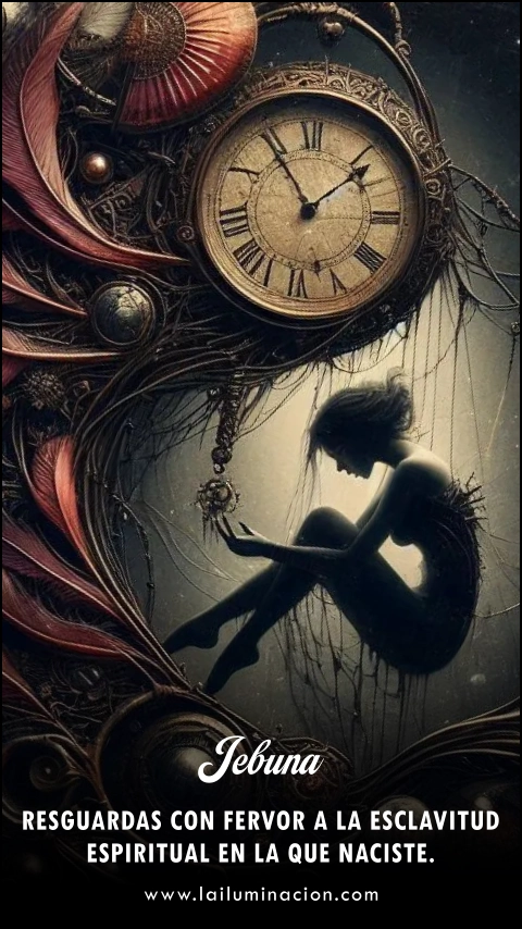 Imagen de la frase: Resguardas con fervor a la esclavitud espiritual en la que naciste.