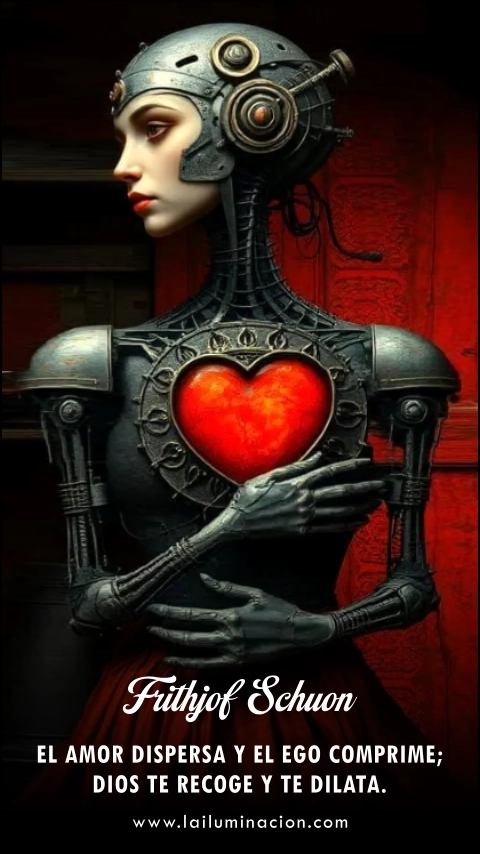 El amor dispersa y el ego comprime; Dios te recoge y te dilata. Frase de Frithjof Schuon