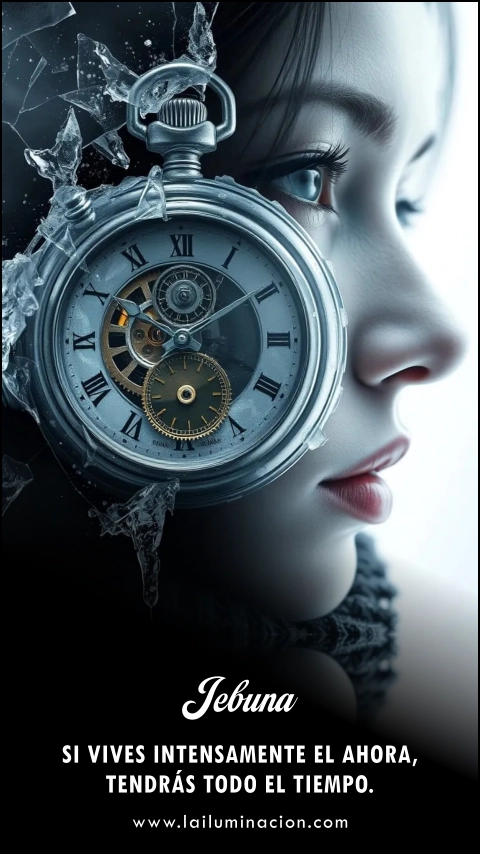 Si vives intensamente el ahora, tendrás todo el tiempo. Frase de Jebuna