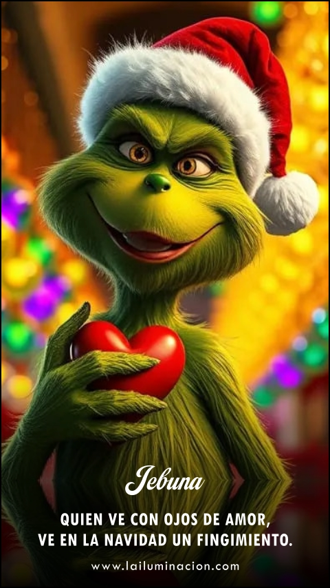 Quien ve con ojos de amor, ve en la Navidad un fingimiento. Frase de Jebuna