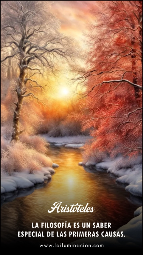La filosofía es un saber especial de las primeras causas. Frase de Aristoteles