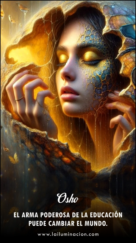 Imagen de la frase: El arma poderosa de la educación puede cambiar el mundo.