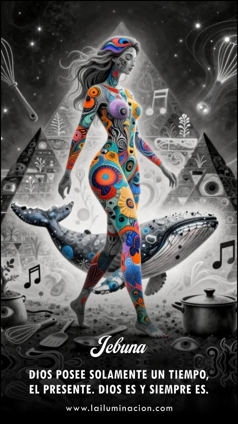 Dios posee solamente un tiempo, el presente. Dios es y siempre es. Frase de Jebuna