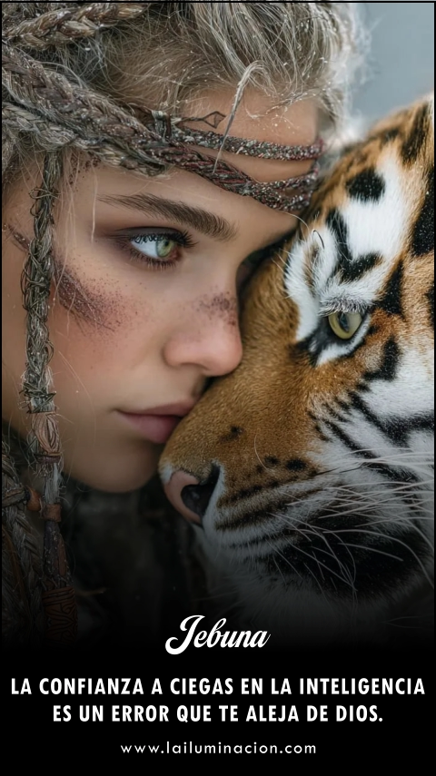 La confianza a ciegas en la inteligencia es un error que te aleja de Dios. Frase de Jebuna
