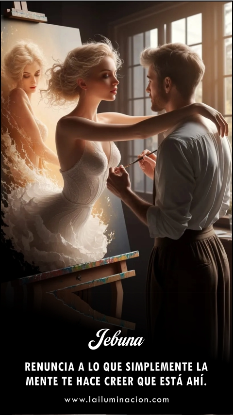 Renuncia a lo que simplemente la mente te hace creer que está ahí. Frase de Jebuna