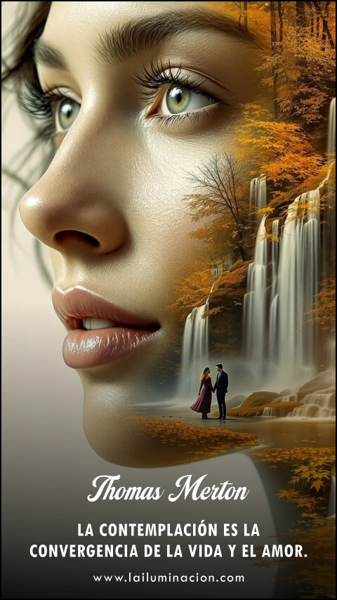 La contemplación es la convergencia de la vida y el amor. Frase de Thomas Merton