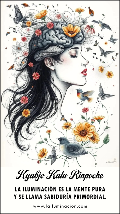 Imagen de la frase: La iluminación es la mente pura y se llama sabiduría primordial.