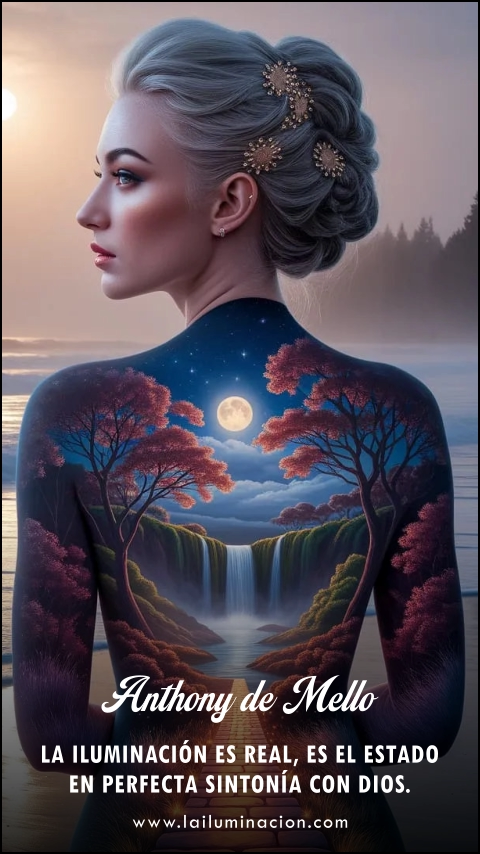 Imagen de la frase: La iluminación es real, es el estado en perfecta sintonía con Dios.