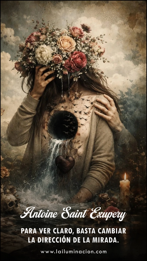 Para ver claro, basta cambiar la dirección de la mirada. Frase de Antoine Saint Exupery