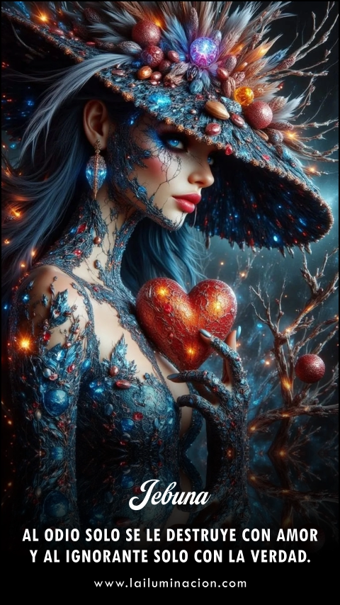 Al odio solo se le destruye con amor y al ignorante solo con la verdad. Frase de Jebuna