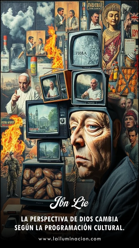 La perspectiva de Dios cambia según la programación cultural. Frase de Jbn Lie