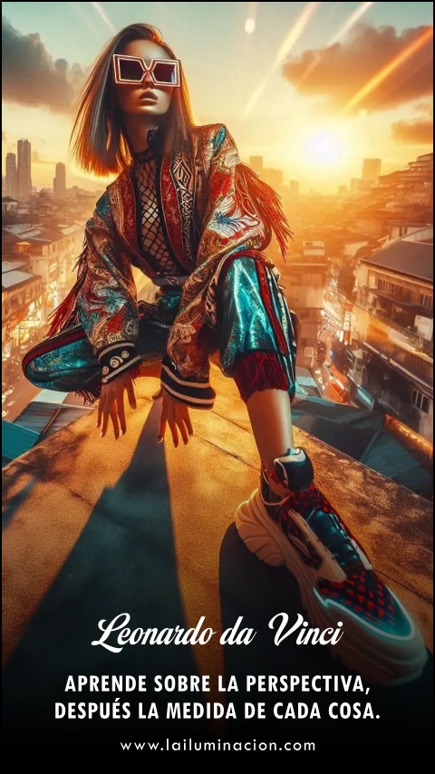 Aprende sobre la perspectiva, después la medida de cada cosa. Frase de Leonardo Da Vinci