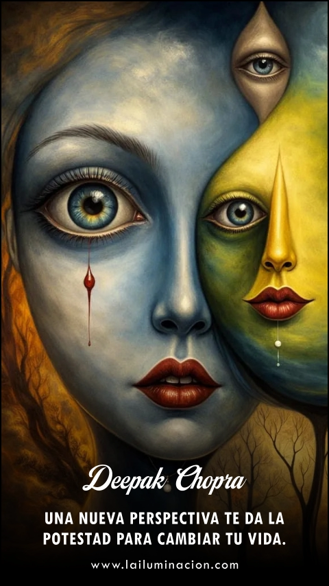 Una nueva perspectiva te da la potestad para cambiar tu vida. Frase de Deepak Chopra