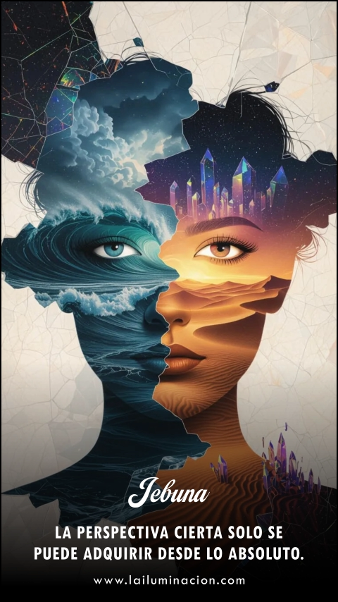 La perspectiva cierta solo se puede adquirir desde lo absoluto. Frase de Jebuna