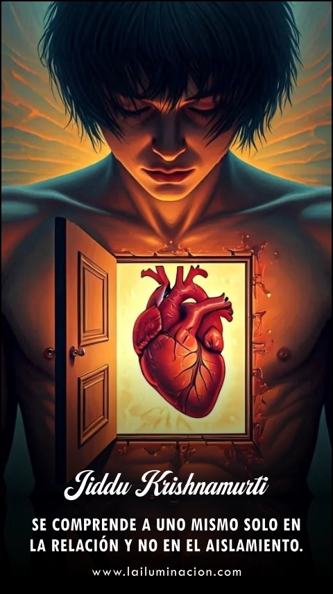 Imagen de la frase: Se comprende a uno mismo solo en la relación y no en el aislamiento.
