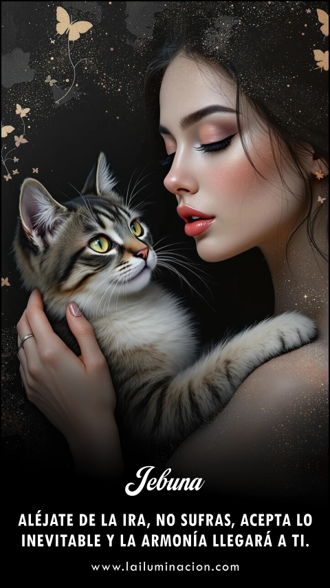 Aléjate de la ira, no sufras, acepta lo inevitable y la armonía llegará a ti. Frase de Jebuna