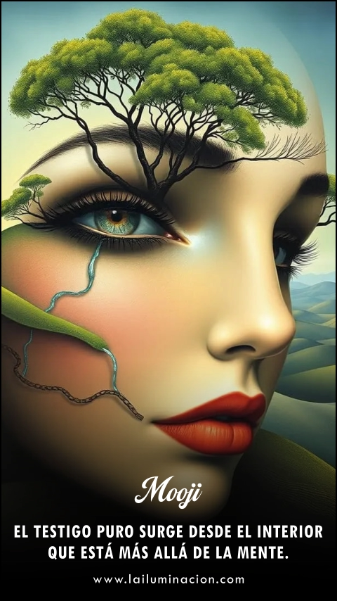 El testigo puro surge desde el interior que está más allá de la mente. Frase de Mooji