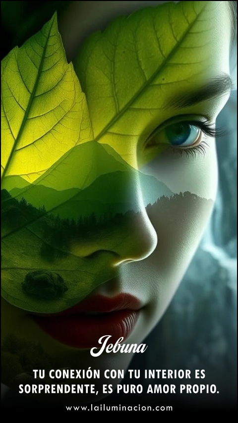 Tu conexión con tu interior es sorprendente, es puro amor propio. Frase de Jebuna