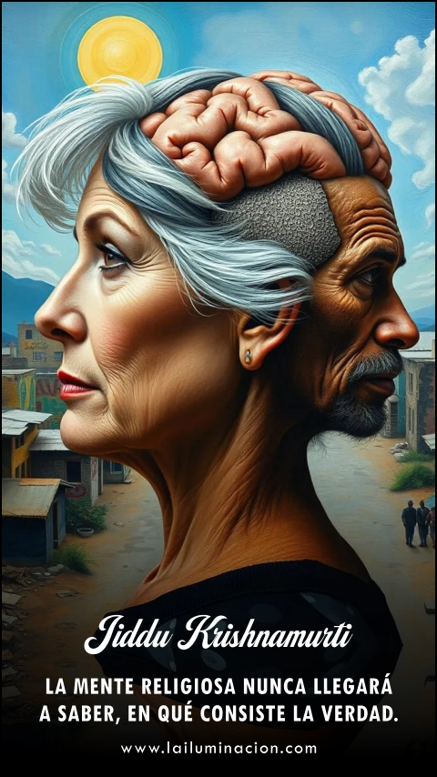 La mente religiosa nunca llegará a saber en qué consiste la verdad. Frase de Jiddu Krishnamurti