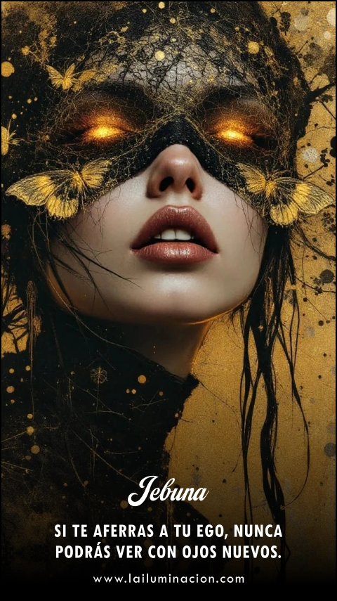 Imagen de la frase: Si te aferras a tu ego, nunca podrás ver con ojos nuevos.