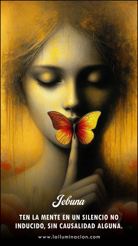 Ten la mente en un silencio no inducido, sin causalidad alguna. Frase de Jebuna