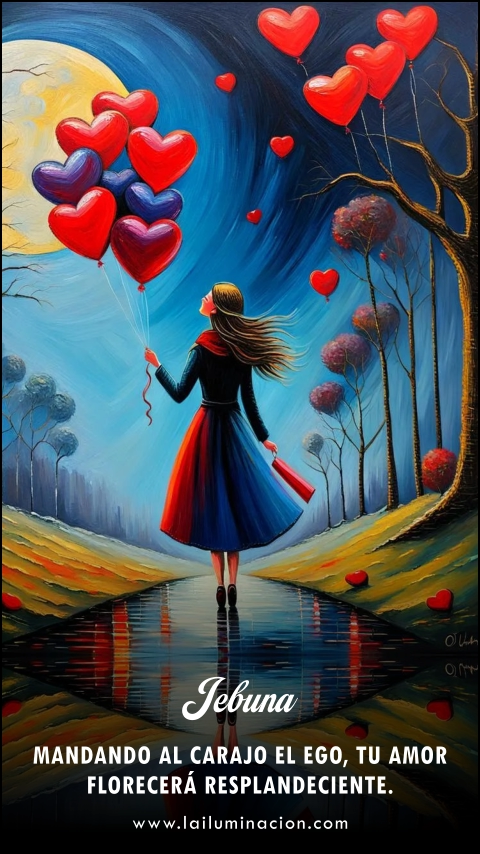 Mandando al carajo el ego, tu amor florecerá resplandeciente.  Frase de Jebuna