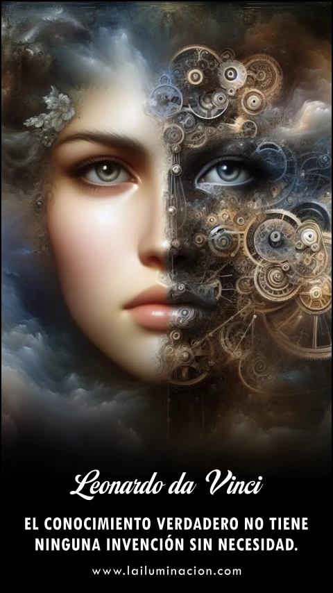 El conocimiento verdadero no tiene ninguna invención sin necesidad. Frase de Leonardo Da Vinci