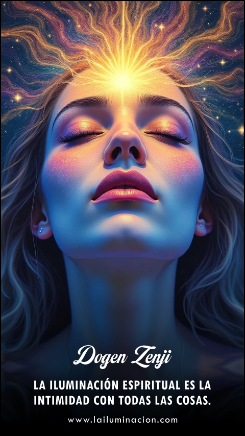 La iluminación espiritual es la intimidad con todas las cosas. Frase de Dogen Zenji