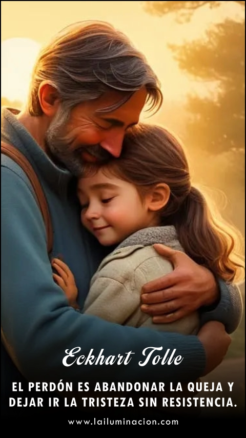 El perdón es abandonar la queja y dejar ir la tristeza sin resistencia. Frase de Eckhart Tolle