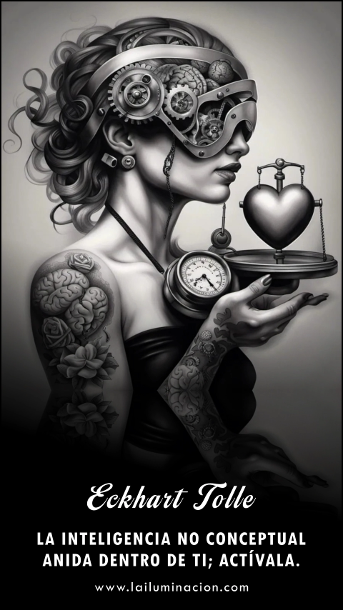 La inteligencia no conceptual anida dentro de ti; actívala. Frase de Eckhart Tolle