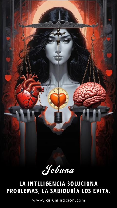 La inteligencia soluciona problemas; la sabiduría los evita. Frase de Jebuna