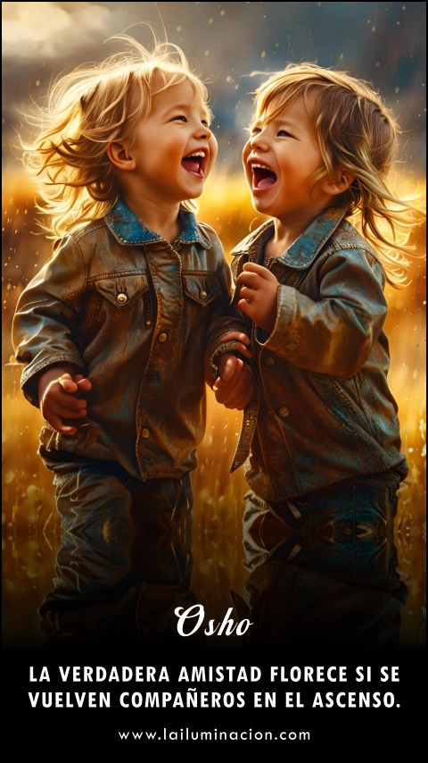 La verdadera amistad florece si se vuelven compañeros en el ascenso. Frase de Osho