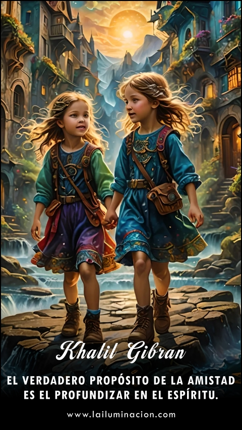El verdadero propósito de la amistad es el profundizar en el espíritu. Frase de Khalil Gibran