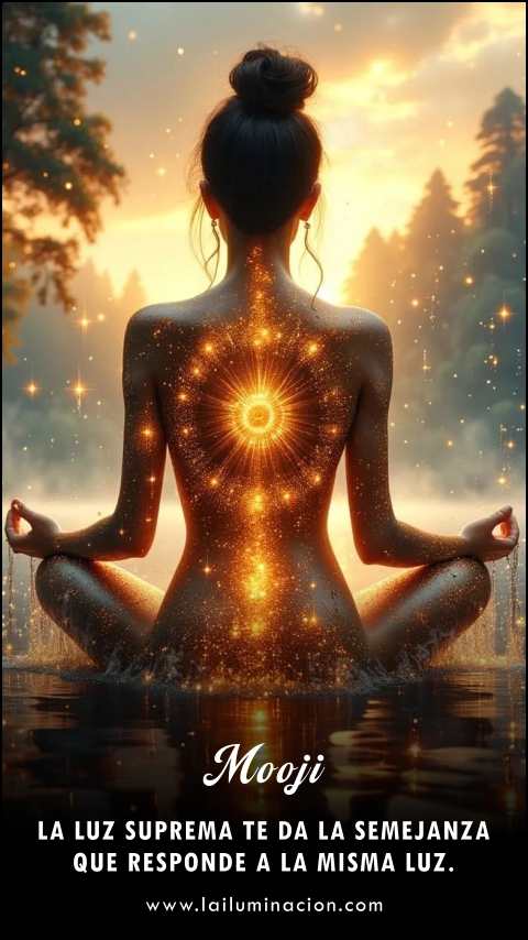 Imagen de la frase: La luz suprema te da la semejanza que responde a la misma luz.