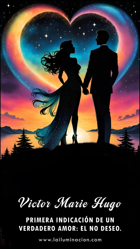 Imagen de la frase: Primera indicación de un verdadero amor: el no deseo.