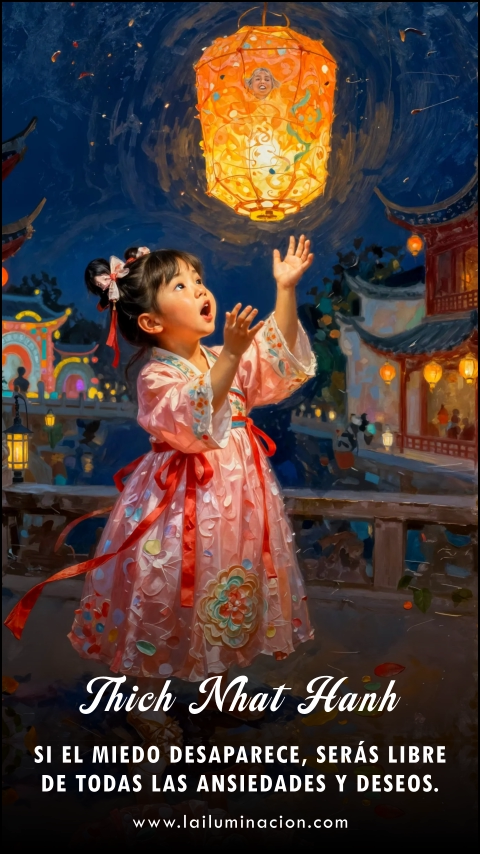 Imagen de la frase: Si el miedo desaparece, serás libre de todas las ansiedades y deseos.