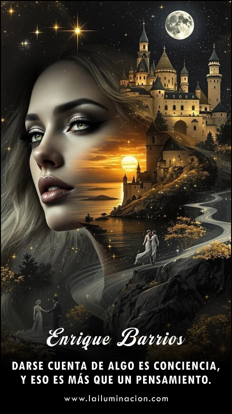 Imagen de la frase: Darse cuenta de algo es conciencia, y eso es más que un pensamiento.