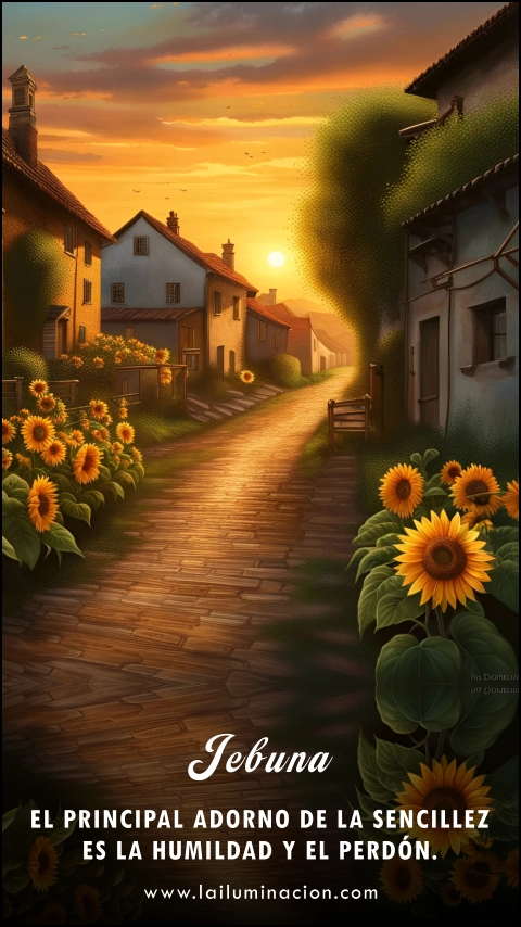 Imagen de la frase: El principal adorno de la sencillez es la humildad y el perdón.